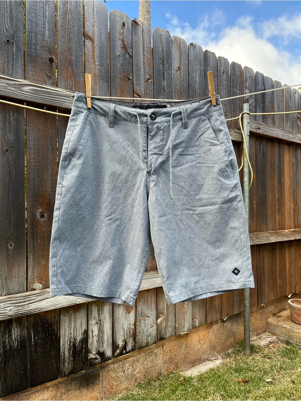 Rip Curl Gray Men's Board Shorts with Subtle Texture